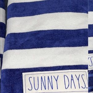 Rae Dunn SUNNY DAYS OVERSIZED BEACH TOWEL BLUE SOLD